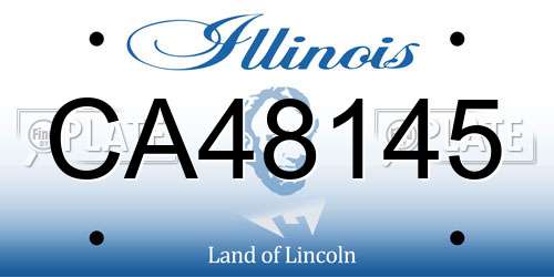 CA48145 Illinois License Plate