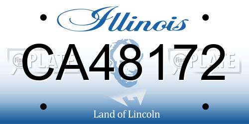 CA48172 Illinois License Plate