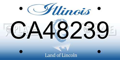 CA48239 Illinois License Plate