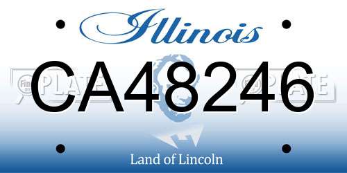 CA48246 Illinois License Plate