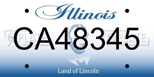 CA48345 Illinois License Plate