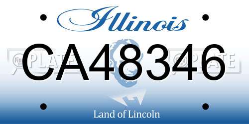 CA48346 Illinois License Plate