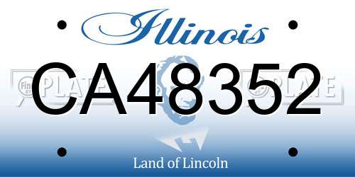 CA48352 Illinois License Plate