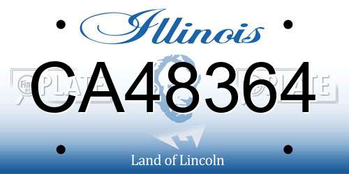 CA48364 Illinois License Plate