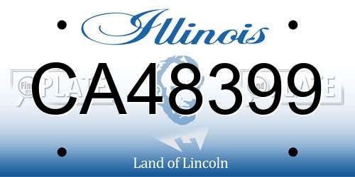 CA48399 Illinois License Plate