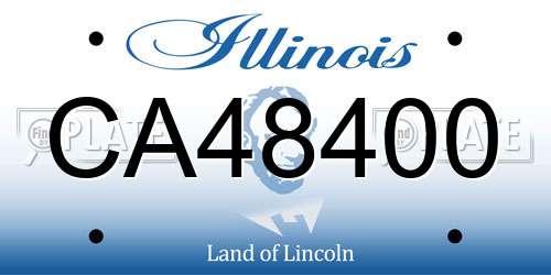 CA48400 Illinois License Plate