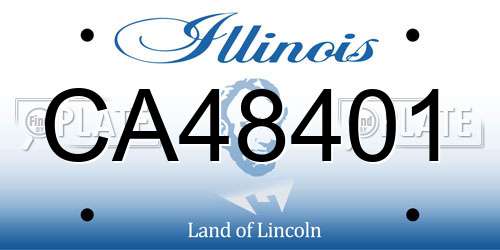 CA48401 Illinois License Plate