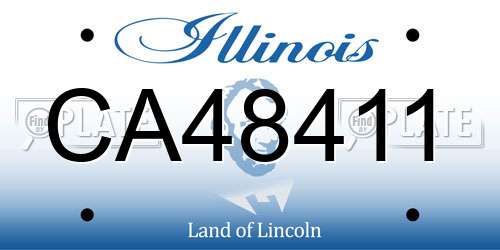CA48411 Illinois License Plate