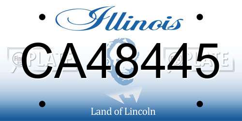 CA48445 Illinois License Plate