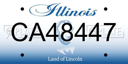 CA48447 Illinois License Plate