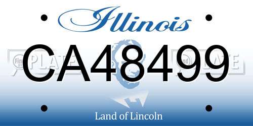 CA48499 Illinois License Plate