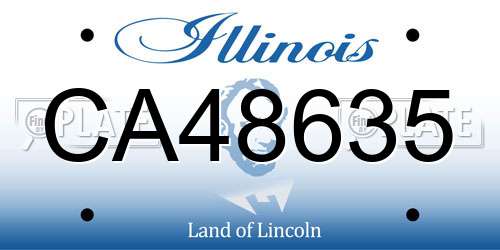 CA48635 Illinois License Plate