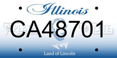 CA48701 Illinois License Plate