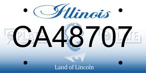 CA48707 Illinois License Plate