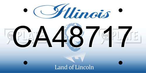 CA48717 Illinois License Plate