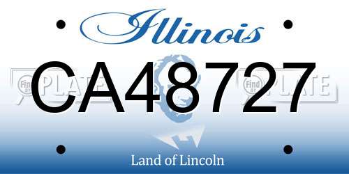 CA48727 Illinois License Plate