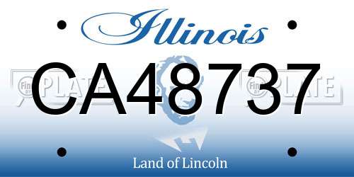 CA48737 Illinois License Plate