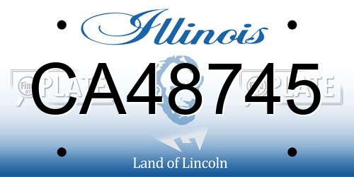 CA48745 Illinois License Plate
