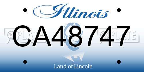 CA48747 Illinois License Plate