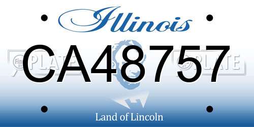 CA48757 Illinois License Plate