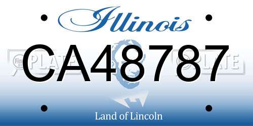 CA48787 Illinois License Plate