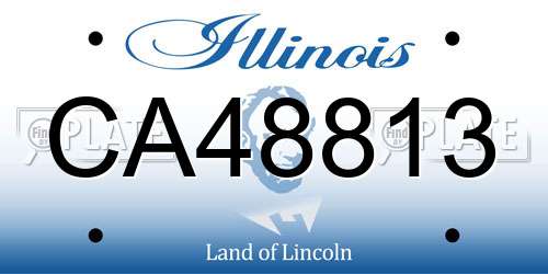 CA48813 Illinois License Plate