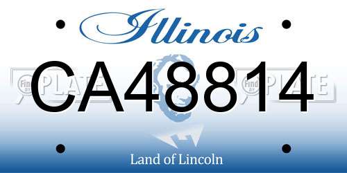 CA48814 Illinois License Plate