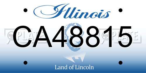 CA48815 Illinois License Plate