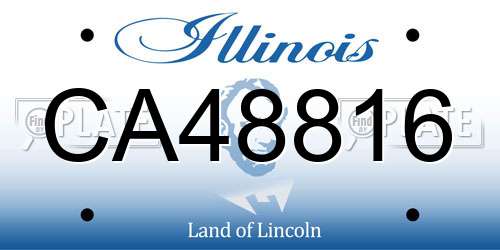 CA48816 Illinois License Plate