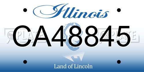CA48845 Illinois License Plate