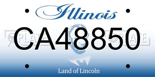CA48850 Illinois License Plate