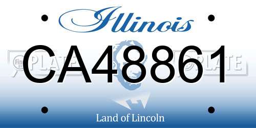 CA48861 Illinois License Plate