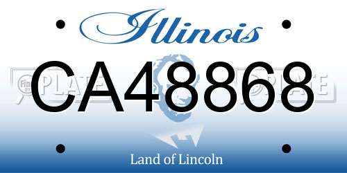CA48868 Illinois License Plate