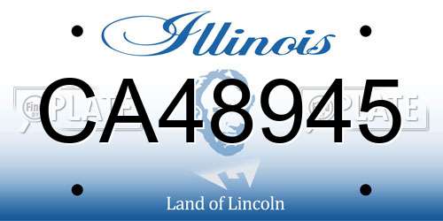 CA48945 Illinois License Plate