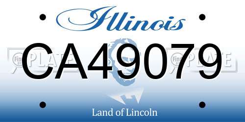 CA49079 Illinois License Plate