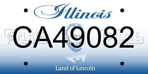 CA49082 Illinois License Plate