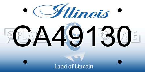 CA49130 Illinois License Plate