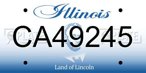 CA49245 Illinois License Plate