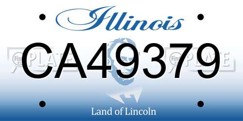 CA49379 Illinois License Plate