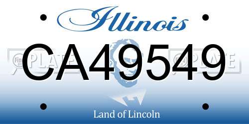 CA49549 Illinois License Plate