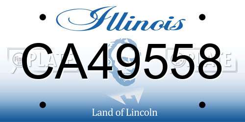 CA49558 Illinois License Plate