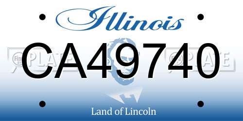 CA49740 Illinois License Plate