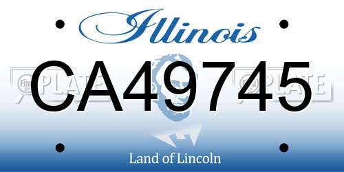 CA49745 Illinois License Plate