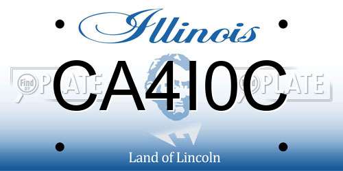 CA4I0C Illinois License Plate