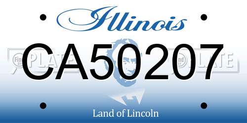 CA50207 Illinois License Plate