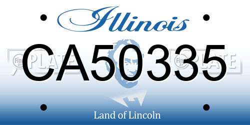 CA50335 Illinois License Plate