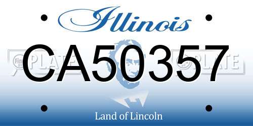 CA50357 Illinois License Plate