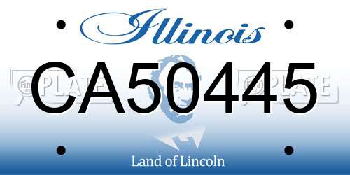 CA50445 Illinois License Plate