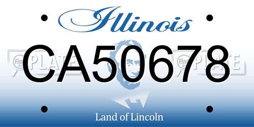 CA50678 Illinois License Plate
