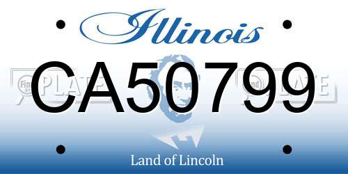 CA50799 Illinois License Plate
